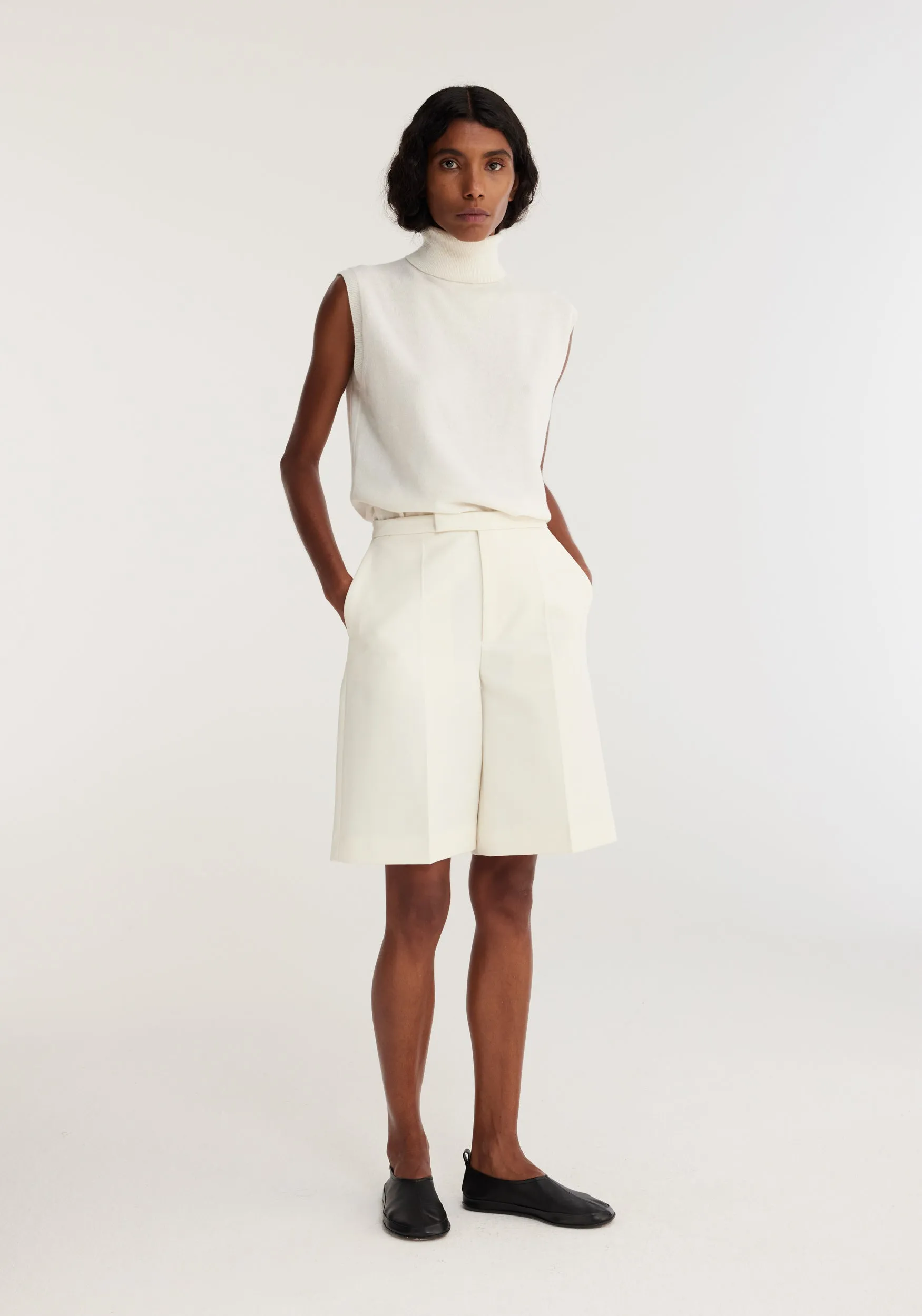 Tailored Wool Shorts