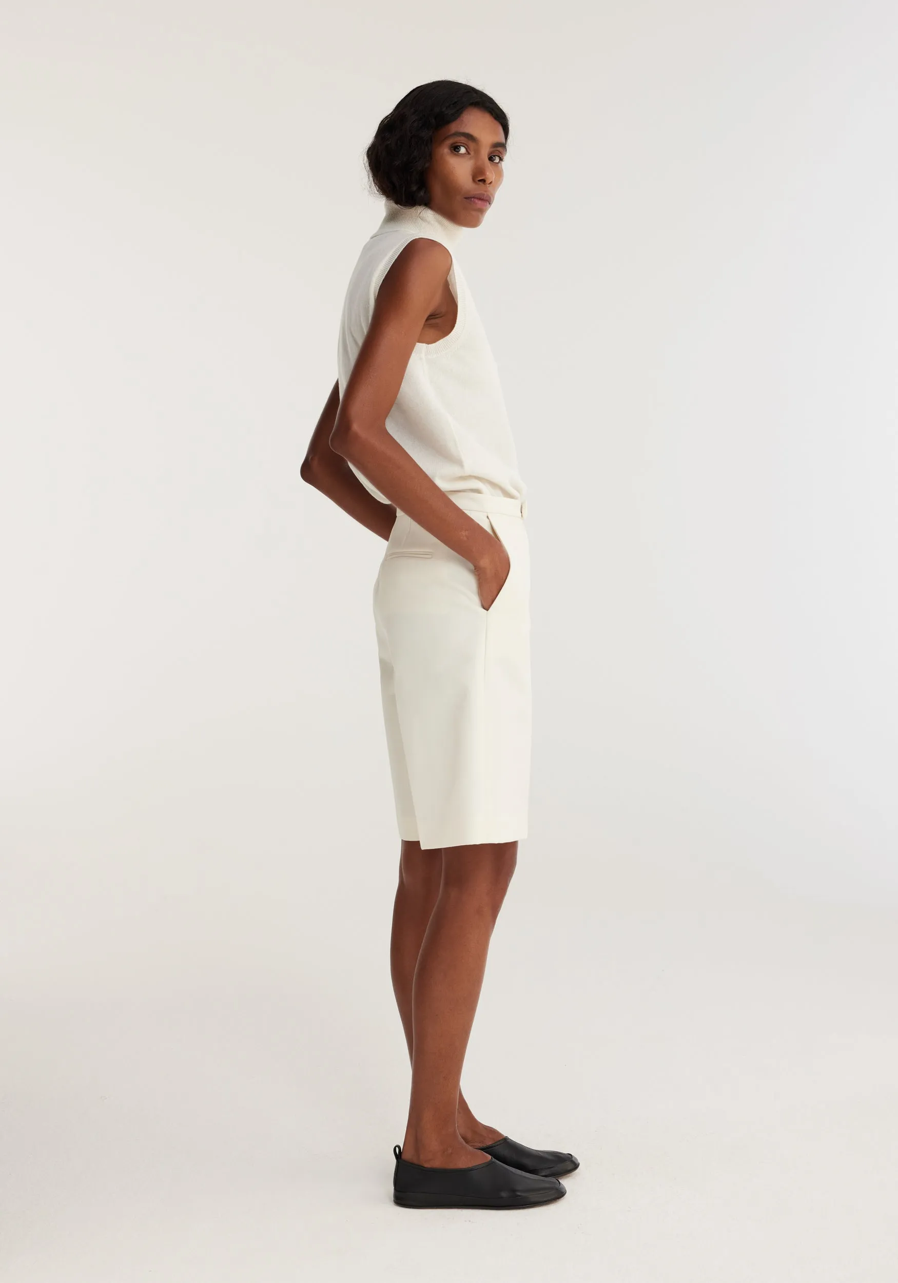 Tailored Wool Shorts